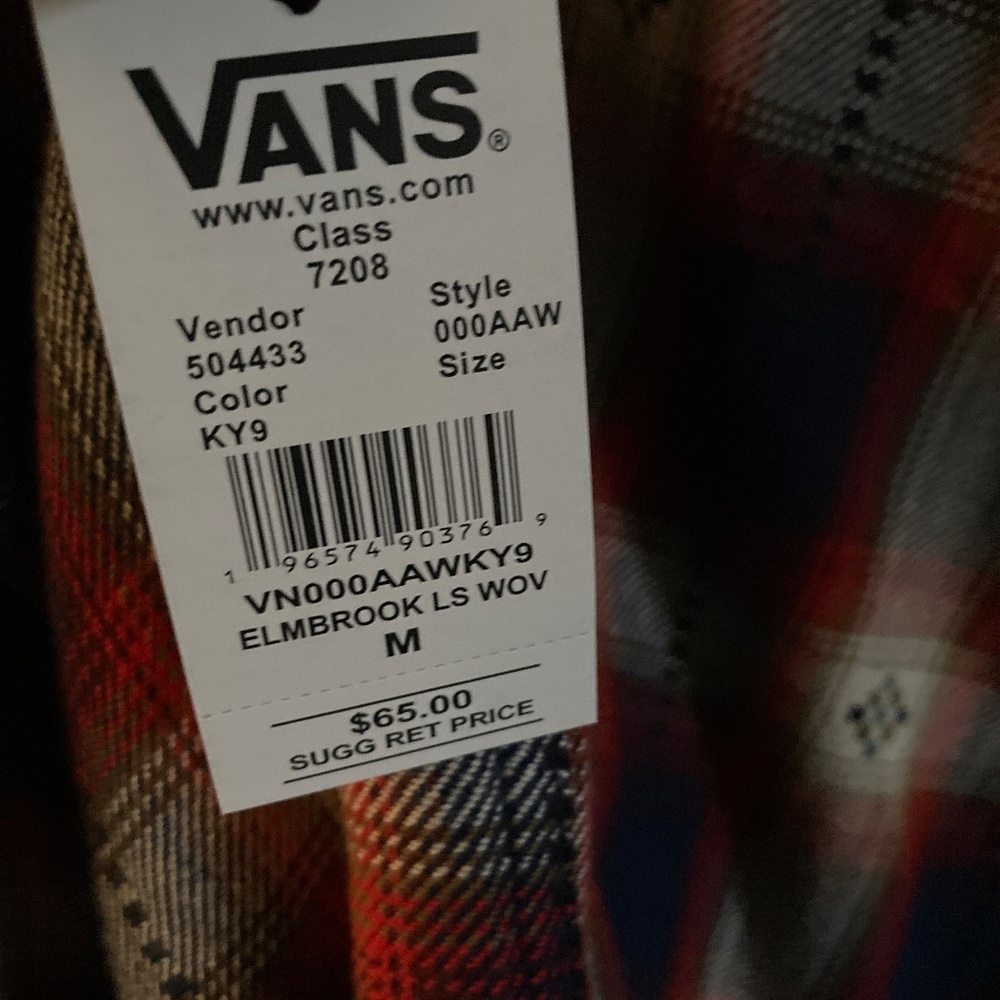 Plaid VANS Button Up NWT NWT - image 7